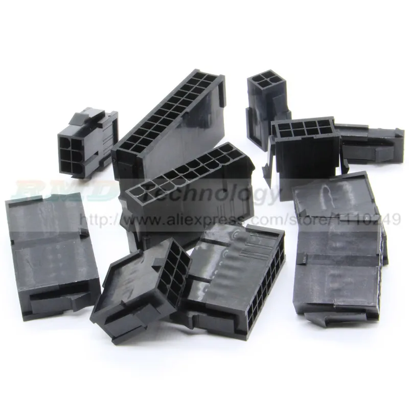 10pcs/lot black 5559-P 5559 4.2mm Automotive wiring harness connector female 2 - 12 pin for PC / computer ATX graphics card