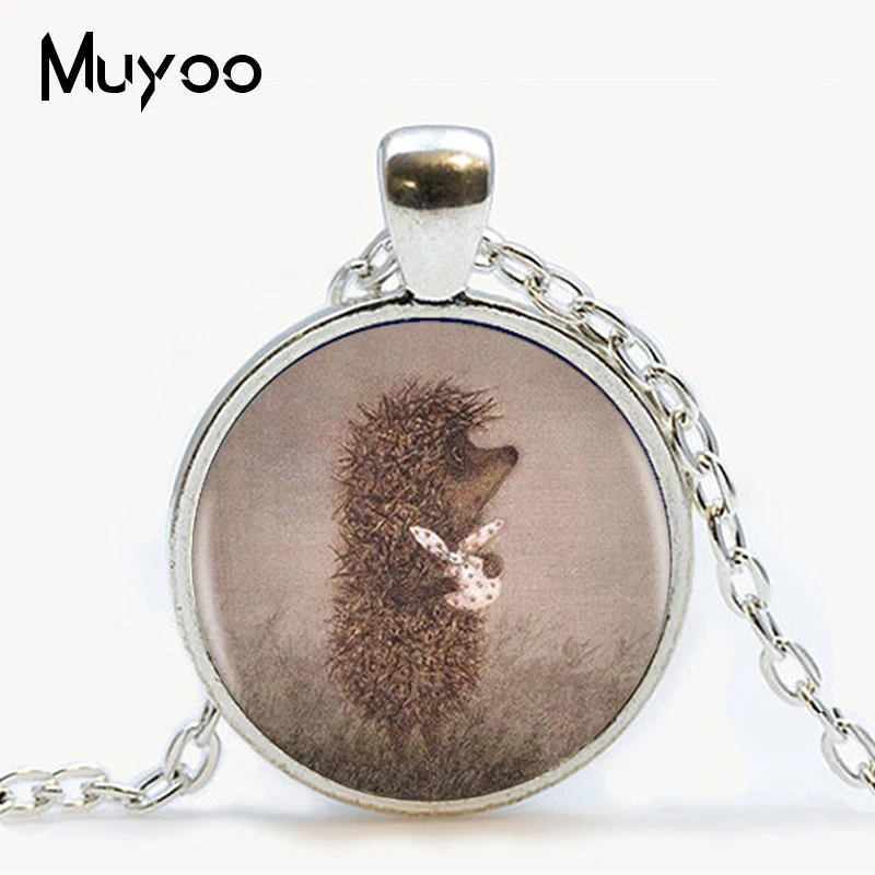 HK-007 Hedgehog In The Fog Fashion Pendant Necklace Long Chian Statement Handmade Fashion Necklace For Women HZ1