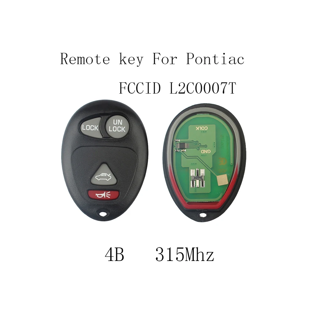 4 przyciski klucz zdalny dla Pontiac Grand Prix 2001 2002 2003 comme une evidence green For men 2001 2002 2003 2004 2005 L2C0007T oryginalne klucze