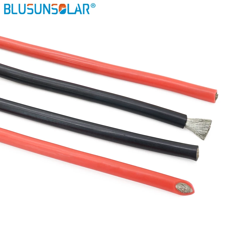 200 sets/lot 10AWG Silicone Wire Cable / Silica Gel Wire / Silicone Tinned copper Cable 1M Black+1M Red high temperature DZ0176