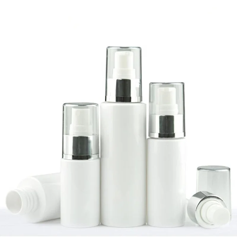 

40ml 50ml 100ml white Spray Bottle/Emulsion Liquid Bottle Travel Portable Refillable Empty Lotion Bottles F1366