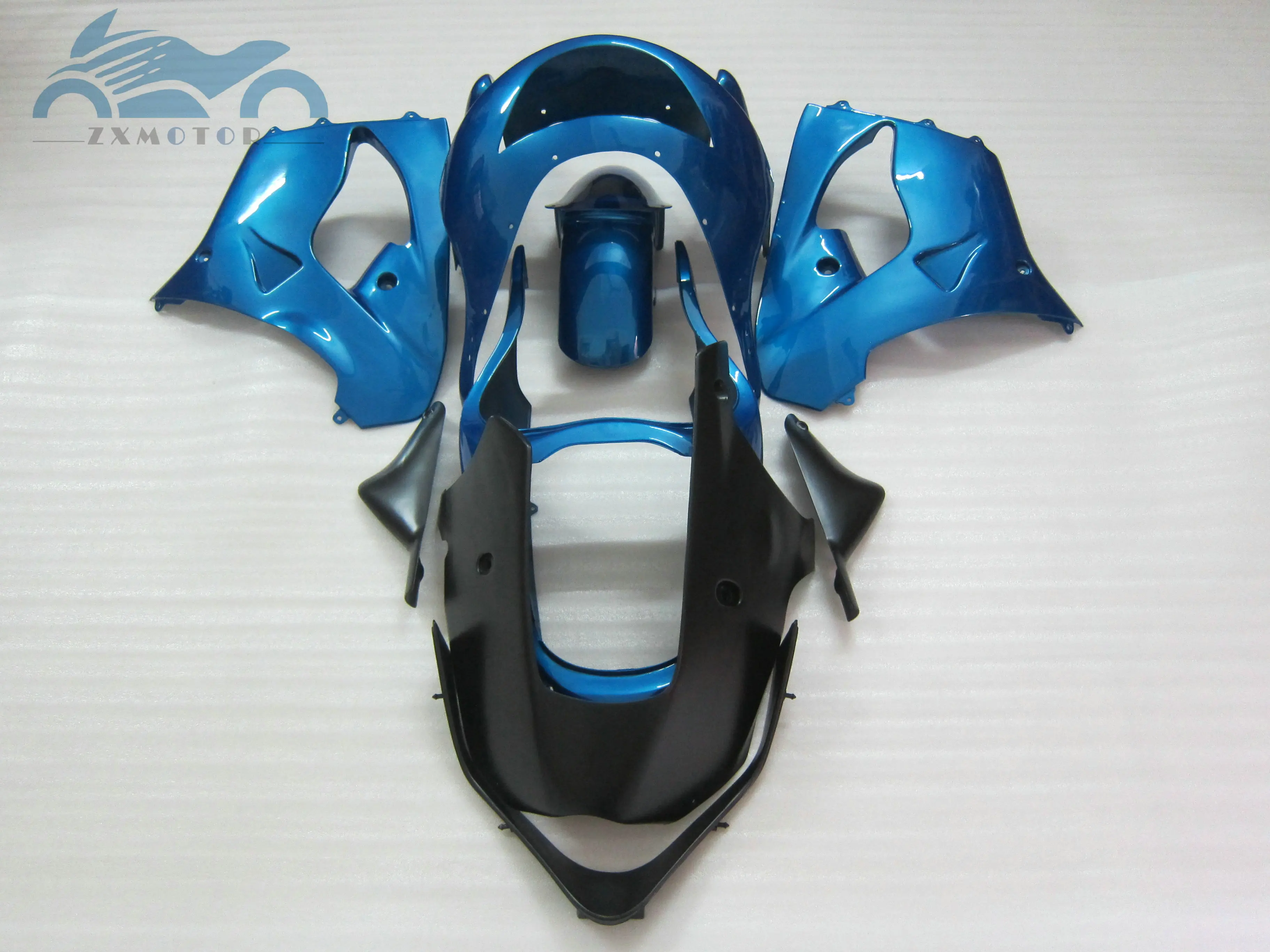 Custom motorcycle fairing kits for KAWASAKI Ninja 1998 1999 ZX9R ABS plastic sports fairings kit 98 99 ZX 9R blue body parts