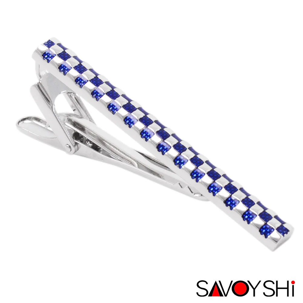 SAVOYSHI الكلاسيكية الأرجواني الأزرق المينا شعرية التعادل كليب للرجال ربطة العنق التعادل بار المشبك التعادل دبوس العلامة التجارية مجوهرات