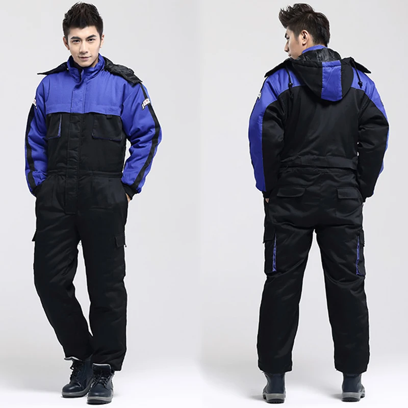 

Men Work Clothing Winter Warmer Windproof Overalls Outdoor Fishing Skiing Cold Storage Working Clothes Thickening Coveralls 4xl