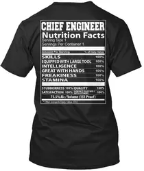 Chief Engineer Nutrition Facts - Factsserving Size 1 Servings Stylisches Mens Brand Designs Slim Fit Crew Neck T-Shirt