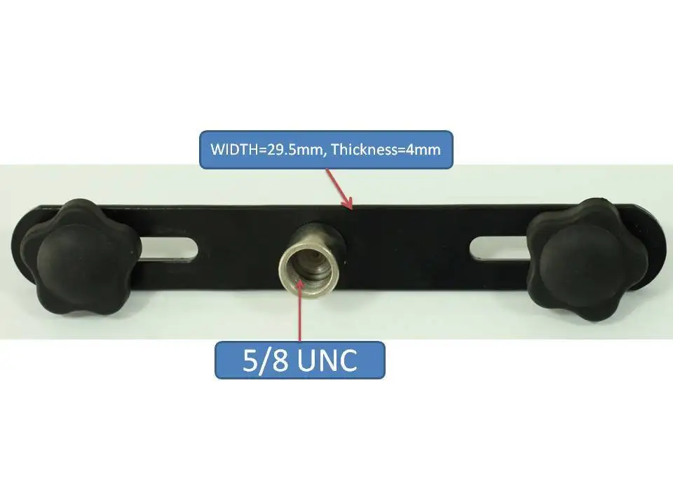 Barra de microfone dupla microfone titular microfone estéreo barra preto t-bar adaptador de rosca tripé câmera