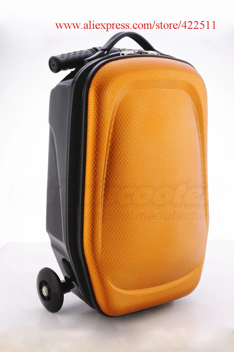 Scooter Luggage Suitcase with Colorful PC Box, Travel Trolley, 21\