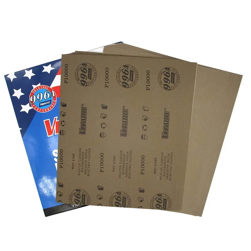 5 Sheet 9"x11" Waterproof Sandpaper Abrasive Paper 600 to 10000 Grits Wet/Dry for Automotive Sanding Wood Furniture Finishing