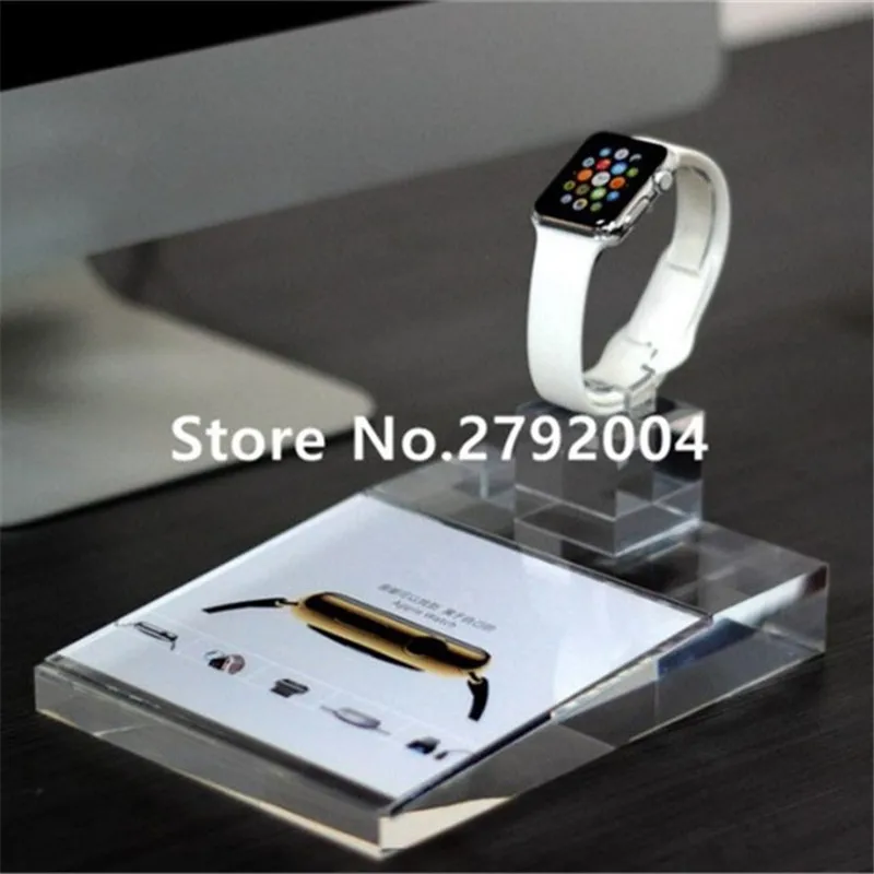 16 pcs/lot High Quality Acrylic holder for Apple Watch Display Stand 14*19CM