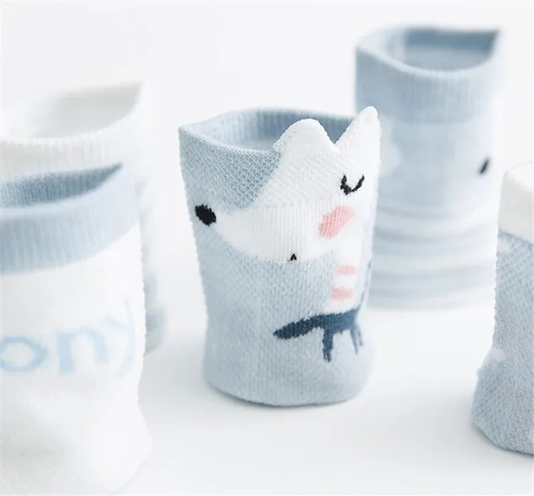 5 Paare/los Infant Baby Socken Für Mädchen Jungen Sommer Mesh Dünne Baby Socken Baumwolle Casual Druck Neugeborenen Kleinkind Junge Socke 0-24Month – Detail 13