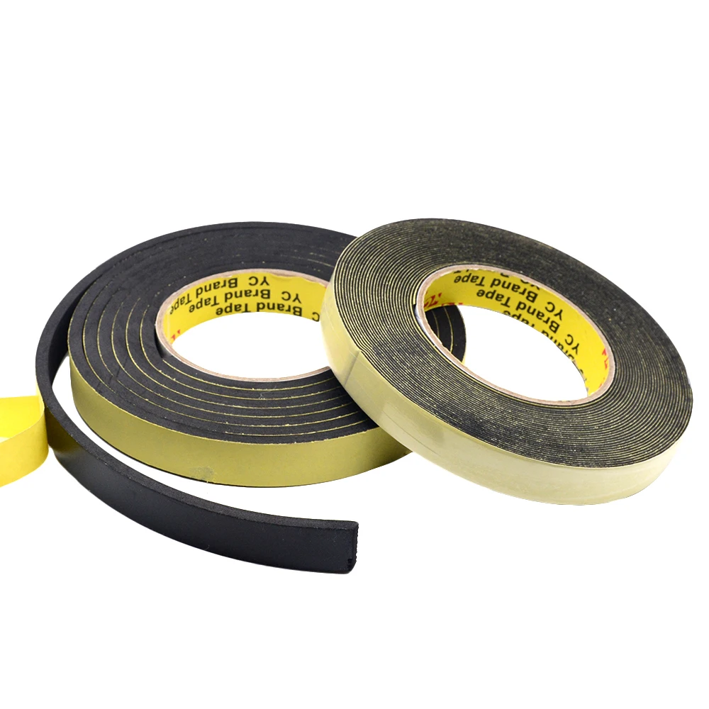 5M X 10Mm X 3Mm/3M 10M Enkelzijdige Zelfklevende Waterdichte Tochtstrips Schuim spons Rubber Strip Tape Voor Raam Deurafdichting Strip