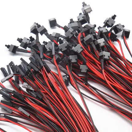 ATX – lot de connecteurs de commutateur de réinitialisation, cordon d'alimentation pour ordinateur de bureau