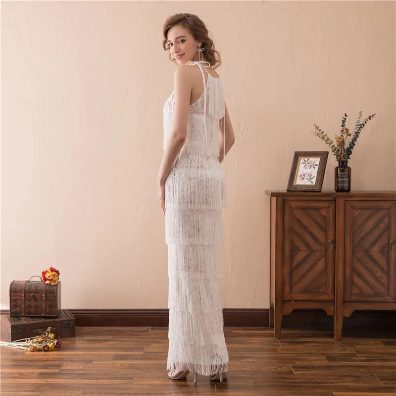 Forevergracedress Trắng Ren Evening Dresses 2019 Không Tay Trang Phục Chính Thức Đảng Gowns Cộng Với Kích Thước Tùy Chỉnh Thực Hiện