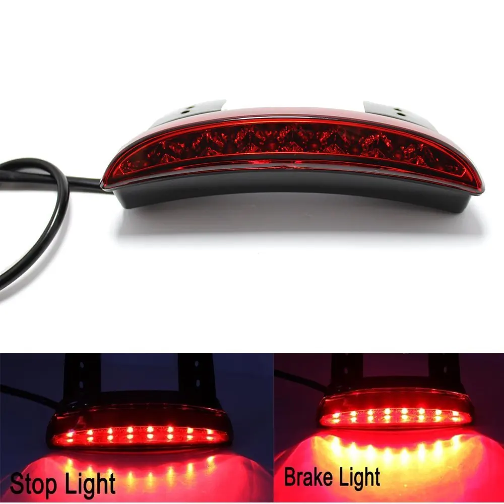 Red/Smoked Lens Rear Stop LED Tail Light Brake For Motorcycle Bobber Chopper Cafe Racer