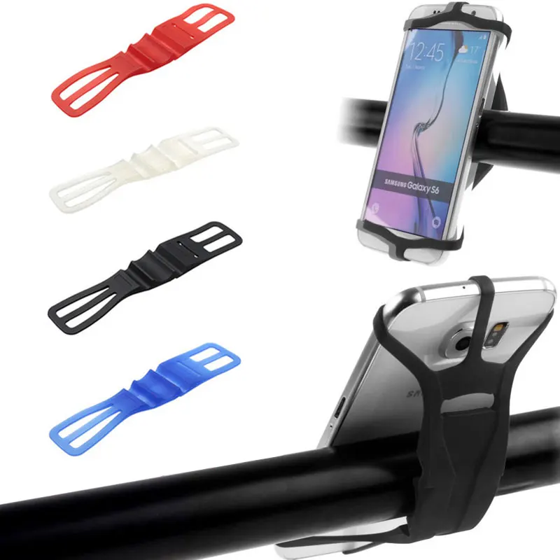 Soft Silicone Bike Phone Holder for Huawei Handlebar Mount Motorcycle Support Band For iPhone Samsung Oppo Simple Bicycle Stand