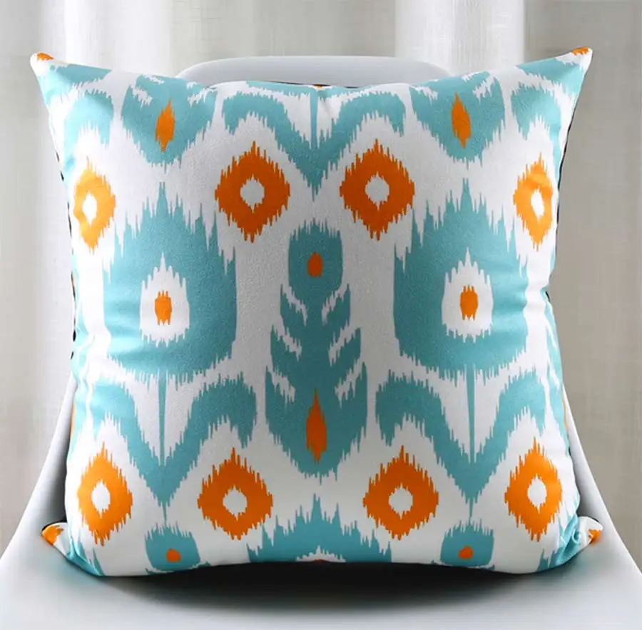 Free Shipping!Geometric blue orange endless square throw pillow/almofadas case 45 53 30x50 boy,modern cushion cover home decore