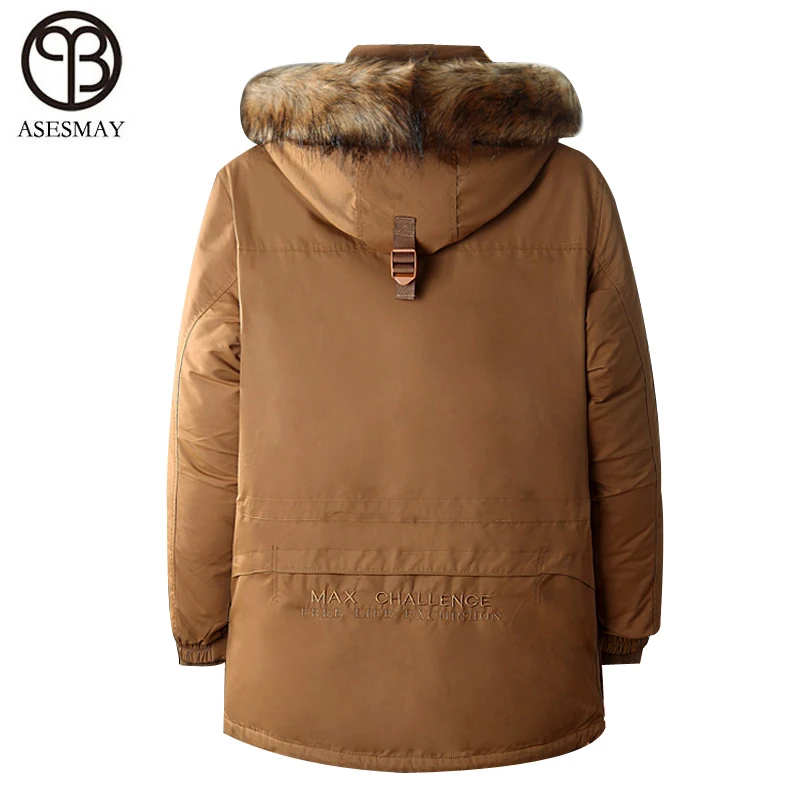 Asesmay 2021 jaqueta masculina de luxo da marca de pele com capuz russo inverno grosso quente pato branco para baixo parkas casual wellensteyn casacos