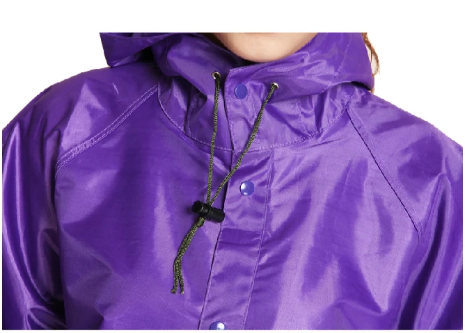 Imagem -04 - Poncho de Chuva Longo Grosso com Mangas para Homens e Mulheres Impermeável E-bike Chuva de Pesca Bicicleta Mulher Homem