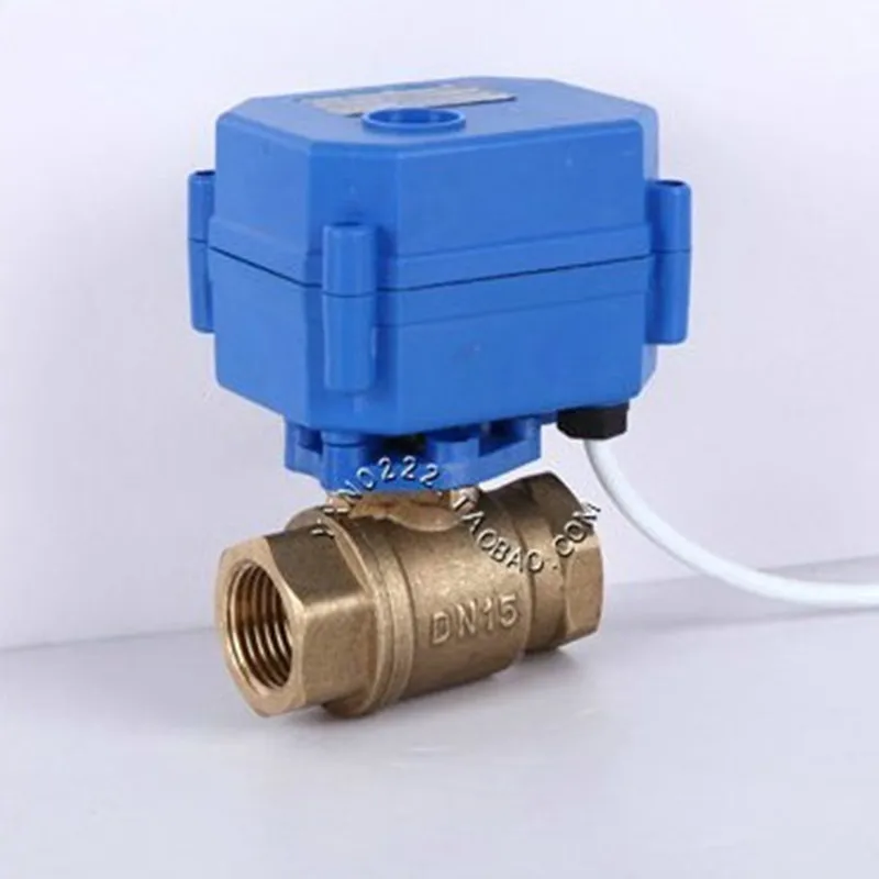 

DN15 DN20 DN25 Brass Two Way Electric Ball Valve CR01 CR02 CR03 CR04 CR05 DC5V 12V 24V AC220V motorized valve for water