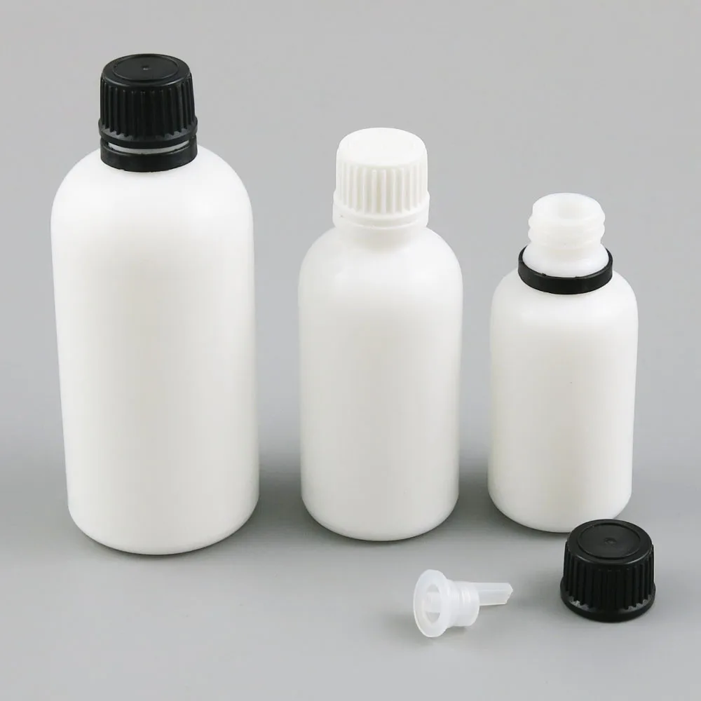 

12 X 1/2oz 1oz Natural White Glass Bottle With Tamper Evident Cap 15ml 30ml 50ml 100ml 1OZ White Glass Containers