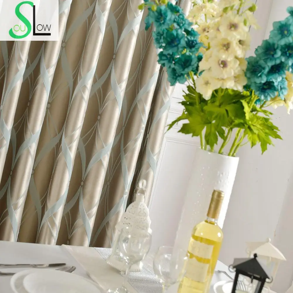 

Жаккардовые занавески высокого качества, геометрические кухонные занавески для французских окон, для гостиной, жаккардовые