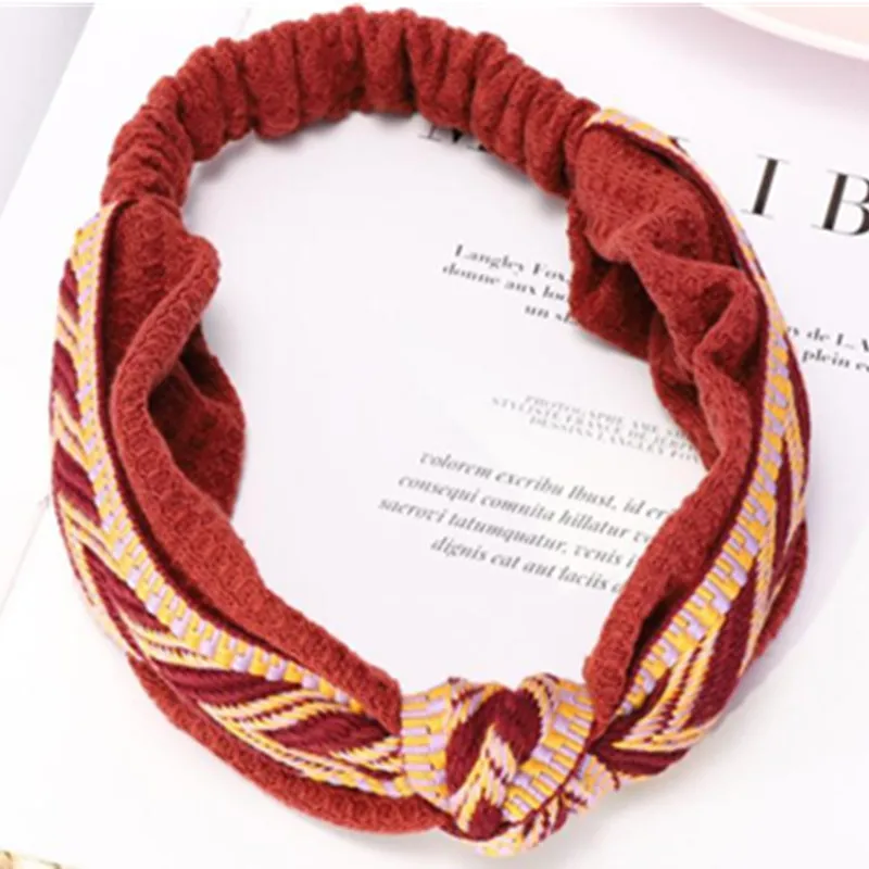 

Twisted Headband for Women Elastic Hair Turban Winter Head Wrap Adult Hair Accessories Stretch Headband Knotted Girls Headband