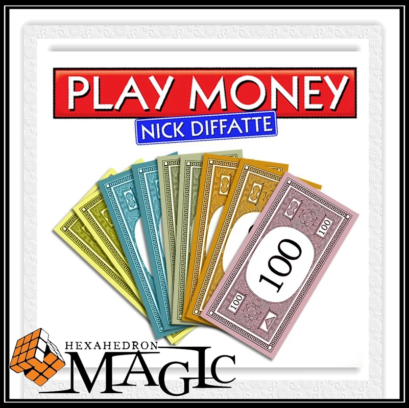 Play Money by Nick Diffatte  Ever wanted to pay with PLAY MONEY?  close-up card magic trick  /  wholesale