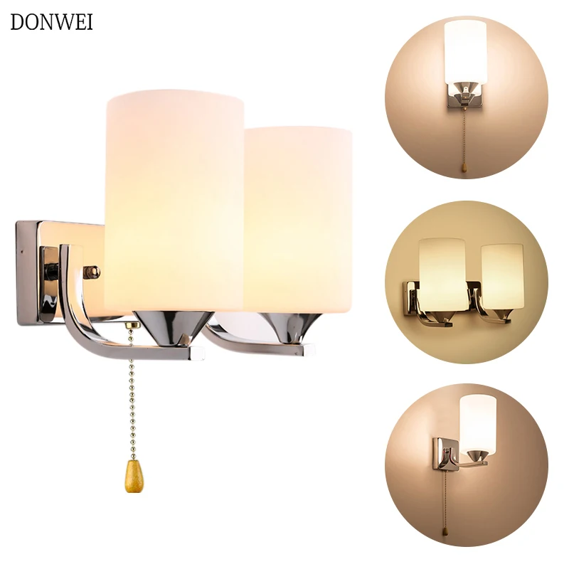 

Donwei E27 Wall Lamp Vintage Bedside Reading Lamp 220V LED E27 Luminaria Wall Sconces Wall Lighting Contemporary Retro Lamp