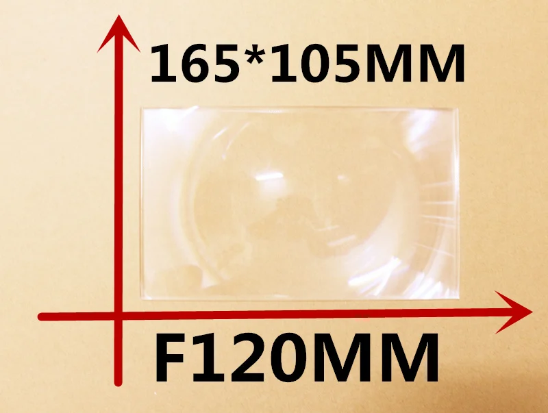 free shipping DIY Projector Fresnel Lens rectangular 165*105MM  Focal length 120mm  Lines from 0.3mm 2017 hot frensel  lens