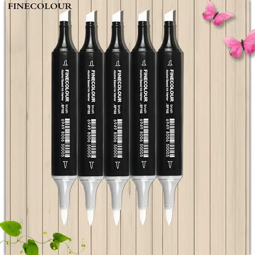 Imagen 1 del producto FINECOLOUR-rotulador artístico de doble punta, licuadora incolora, tinta profesional a base de Alcohol para colorear y dibujar creativos No.0, 1/3/6 Uds.