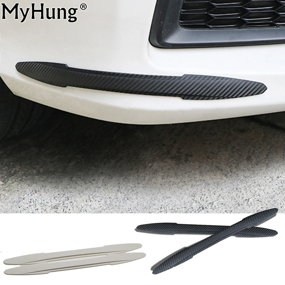 Car Bumper Protector Guard Corner Strip Sticker Carbon Fiber Auto Body Protector Universa Car-Styling Car Accessories 2pcs