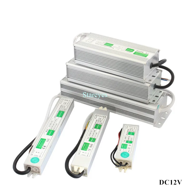 IP67 Waterproof Transformer Power Supply Adapter DC12V 24V 10W 15W 20W 25W 30W 36W 45W 50W 60W 80W 100W 120W 150W 200W Driver