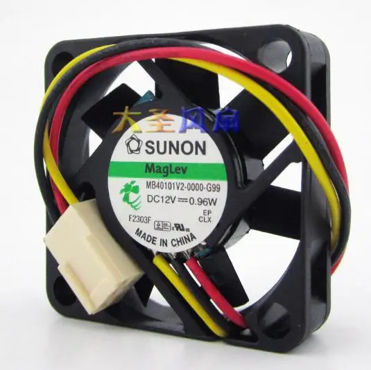 SUNON MB40101V2-0000-G99 40*40*10 12 فولت 0.96 واط ثلاثة سلك مروحة هيدروليكية