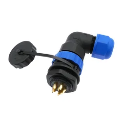 SP20 angle connectors waterproof connector 2/3/4/5/6/7/8/9/10/12/14Pin IP68 cable connector 90 degree elbow