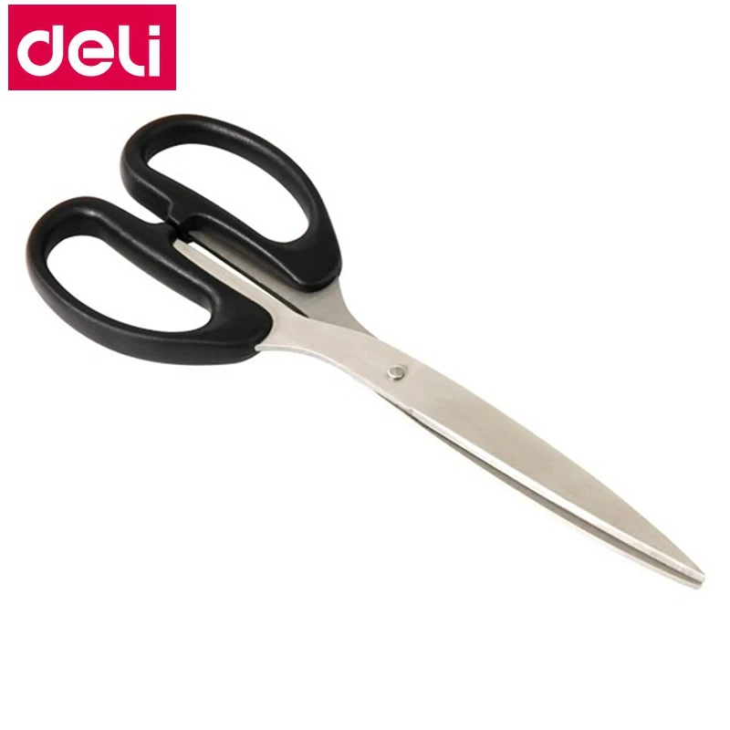 1PCS Deli 6034 6009 6010 Stainless scissors 3 size 2 colors red blue optional 160mm 178mm 210mm office school student scissors