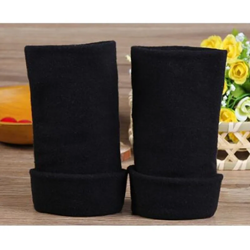 Winter Warm Boy&Girl Pure Cotton Fabric Fingerless Gloves,Stretch Men&Women Half Finger Gloves Extended Sleeve Cuff Mittens