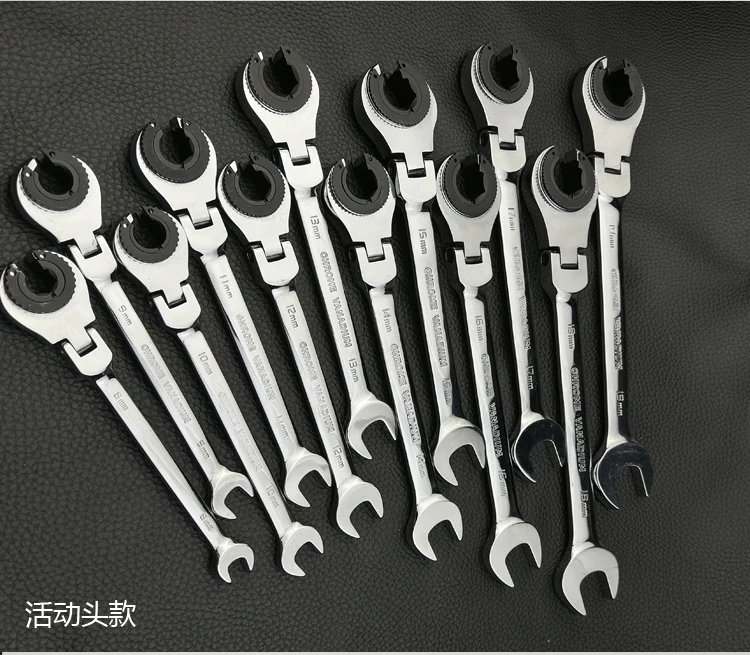 Tubing Ratchet Spanner Combination Wrench Ratchet Flex-head  Metric Oil  Flexible Open End Wrenches Tools