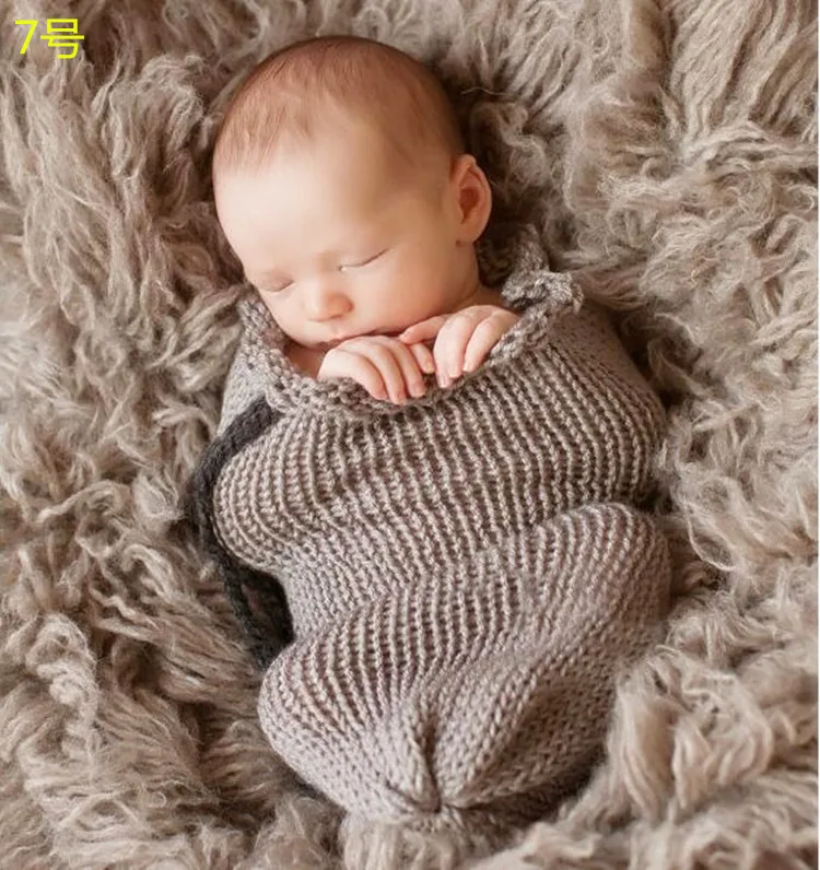 new children's photography clothing photographed  European and American style knit adjustable baby sleeping bag