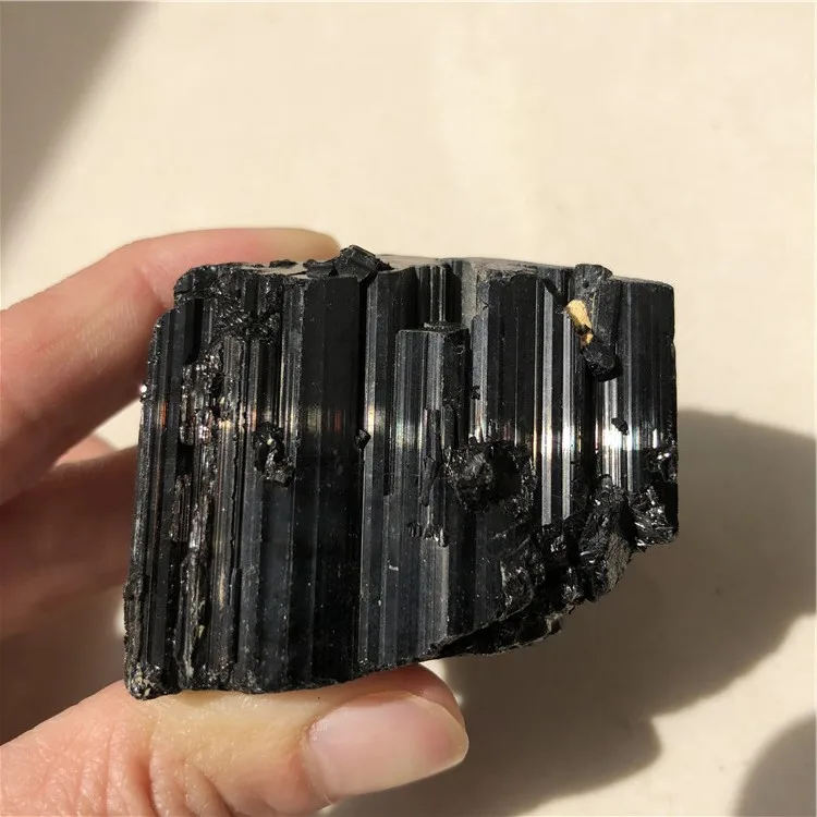 top quality large black tourmaline big size natural stones and minerals rough black tourmaline specimen around 100g image 6