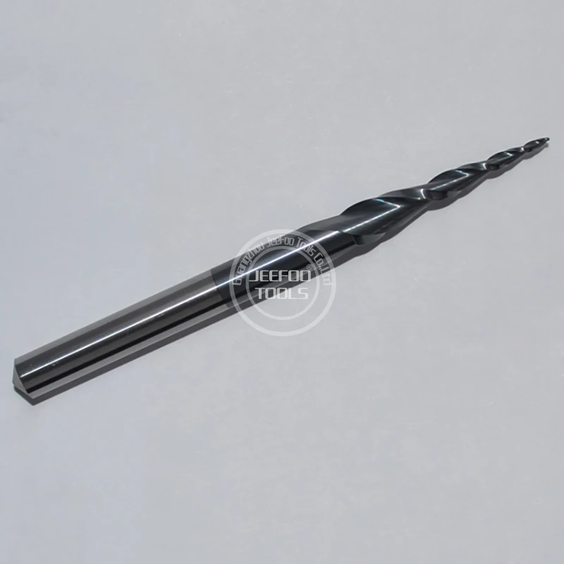 R0.5 * 30H * 6D * 75L * 2F مخصص HRC55 مخروط الكرة قواطع الأنف/التنغستن الصلب كربيد بت التوجيه/أدوات مطحنة النهاية/ALTiN/On النقوش