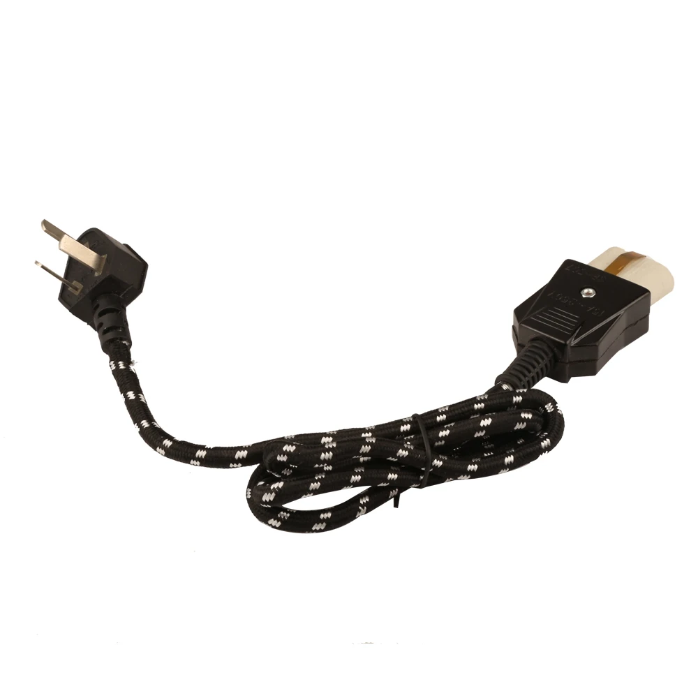 10A-15A  3-pin Male Plug 2-hole Mother Connector Electric Cooker Power Cord  3*0.75 mm2  Power Line for Electric Pan