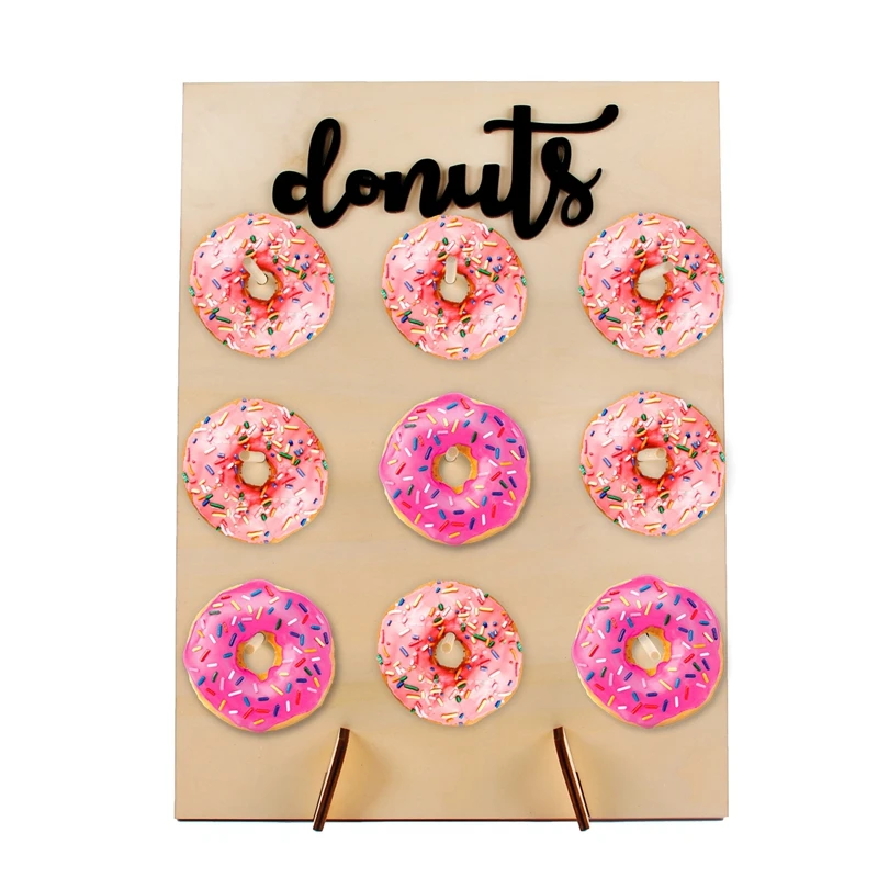 Frigg Wooden Donut Wall Grow Up Decoration Donut Party Suppiles Wood Donut Stand Holder Birthday Party Decoration Wedding Favors