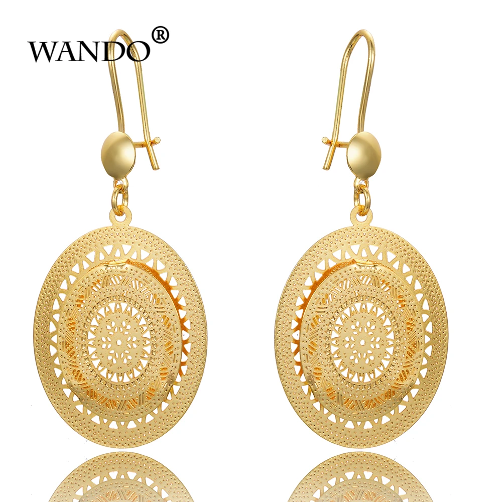 Classic Water Drop Gold Color Earrings For Women Men Ethiopian Jewelry Nigeria,Congo,Arab Lover Gifts E53