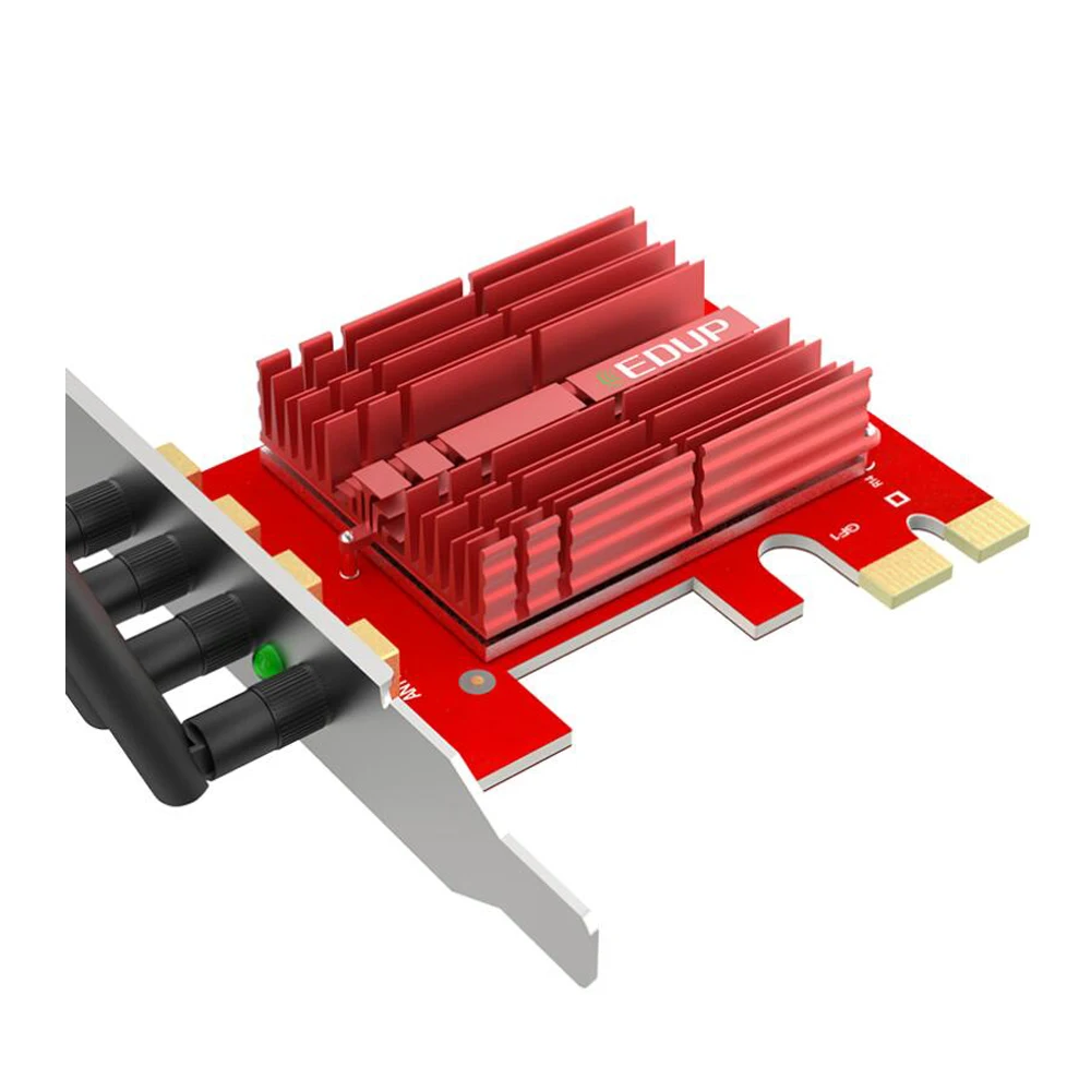 PCIE 무선 lan 카드 2.4/5.8G PCI Express 4 * 5dBi 네트워크 카드 11AC 1900M 확장 카드 어댑터, pc 데스크탑 Windows7/8.1/10 용