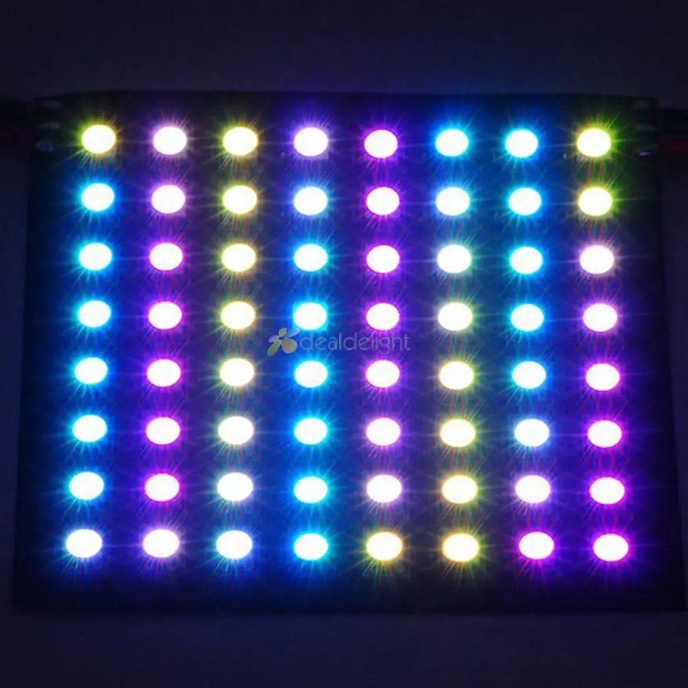 WS2812B Panel Screen 8*8,16*16,8*32 Pixel 256 Pixels Digital Flexible LED Programmed Individually Addressable Full Color DC5V