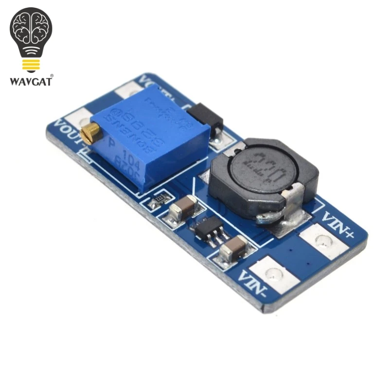 WAVGAT 5PCS MT3608 DC-DC Step Up Converter Booster Power Supply Module Boost Step-up Board MAX output 28V 2A For Arduino