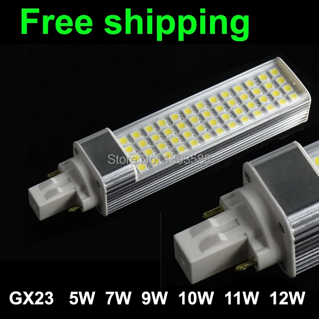 gx23 led pl bulb Lamp 5050SMD 5W 7W 9W 10W 11W 12W downlight light AC85-265V 110V 220V