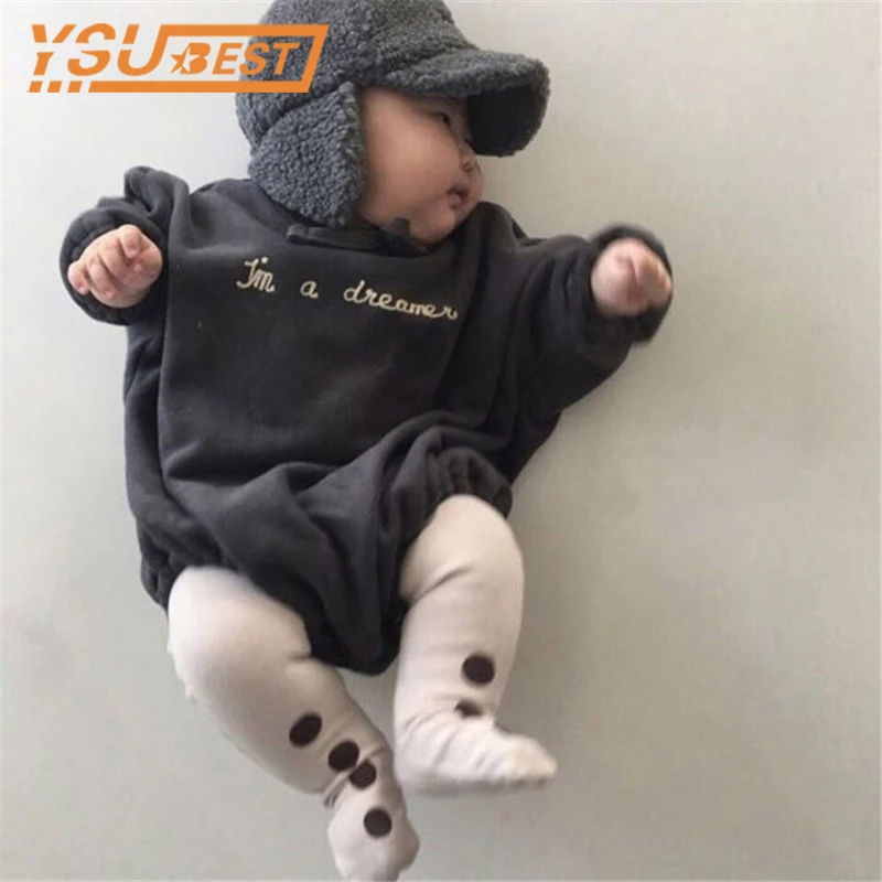 

Baby Boys Girls Bodysuit 2019 Autumn Korean Babies Bodysuit Wear Sweater Fashion Sweatshirt Girl Clothes Girls Hoodies Bodysuit