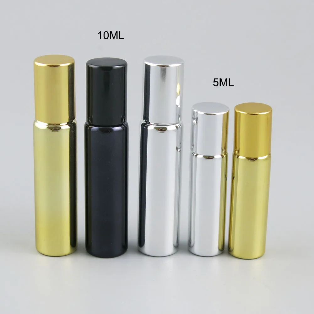 360x 5ml 10ml Essential Oil Roller Bottles with Glass Roller Balls Aromatherapy Perfumes Lip Glass Roll on Bottle Containers