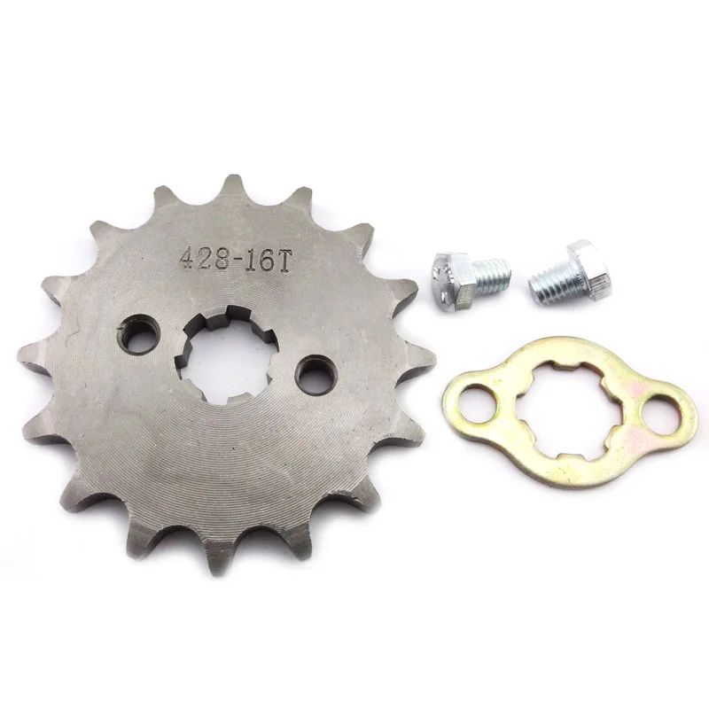 428 16 T Tooth 17mm ID Front Engine Sprocket For DHZ Atomik SSR Dirt Pit Bike ATV Quad Go Kart Buggy Moped Scooter Motorcycle